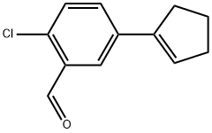 2-Chloro-5-(1-cyclopenten-1-yl)benzaldehyde 结构式