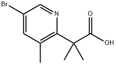 2-Pyridineacetic acid, 5-bromo-α,α,3-trimethyl- Structure