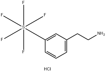 2-[3-(pentafluoro-lambda6-sulfanyl)phenyl]ethan-1-amine hydrochloride Structure