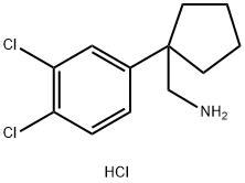 (1-(3,4-二氯苯基)环戊基)甲胺盐酸盐, 1864072-56-9, 结构式