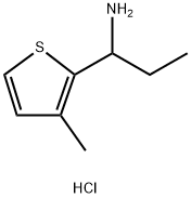 1-(3-methylthiophen-2-yl)propan-1-amine hydrochloride Struktur