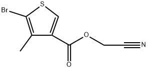 Cyanomethyl 5-bromo-4-methyl-3-thiophenecarboxylate 结构式