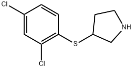 3-((2,4-Dichlorophenyl)thio)pyrrolidine 化学構造式
