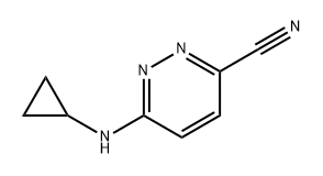 6-(cyclopropylamino)pyridazine-3-carbonitrile Struktur