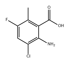 2-amino-3-chloro-5-fluoro-6-methylbenzoic acid,1866536-05-1,结构式