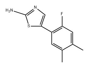 5-(2-Fluoro-4,5-dimethylphenyl)thiazol-2-amine,1866932-76-4,结构式