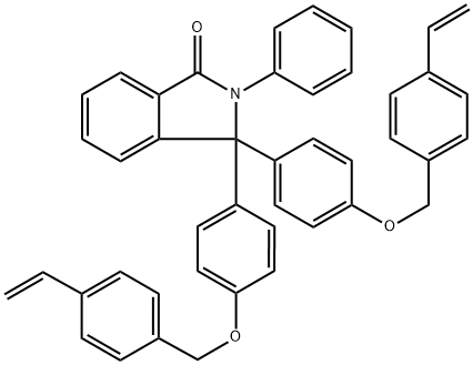 3,3-双[4-[4-乙烯基苯基]甲氧基]苯基]-2,3-二氢-2-苯基-1H-异吲哚-1-酮,1867128-60-6,结构式