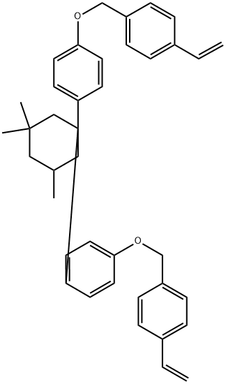 1,1′-(3,3,5-三甲基环己亚基)双[4-[(4-乙烯基苯基)甲氧基]苯, 1867128-72-0, 结构式