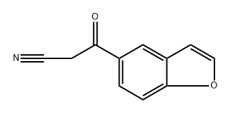 3-(1-benzofuran-5-yl)-3-oxopropanenitrile 结构式