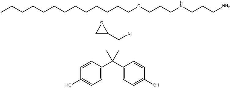 Phenol, 4,4-(1-methylethylidene)bis-, polymer with (chloromethyl)oxirane and N-3-(tridecyloxy)propyl-1,3-propanediamine Struktur