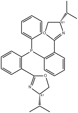 Oxazole, 2,2'-[(phenylphosphinidene)di-2,1-phenylene]bis[4,5-dihydro-4-(1-methylethyl)-, (4S,4'S)- (9CI) Struktur