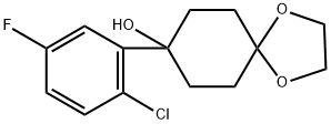 8-(2-chloro-5-fluorophenyl)-1,4-dioxaspiro[4.5]decan-8-ol Structure