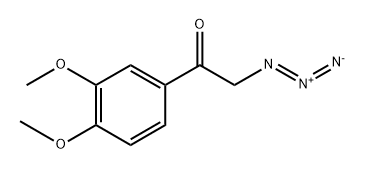 2-Azido-1-(3,4-dimethoxyphenyl)ethanone Dimethyl ether  Structure