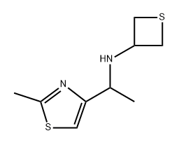 N-[1-(2-methyl-1,3-thiazol-4-yl)ethyl]thietan-3-amine Struktur