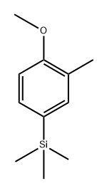 (4-methoxy-3-methylphenyl)trimethylsilane 化学構造式