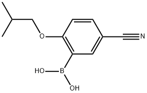 B-[5-Cyano-2-(2-methylpropoxy)phenyl]boronic acid 化学構造式