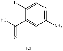 4-Pyridinecarboxylic acid, 2-amino-5-fluoro-, hydrochloride (1:1) Structure