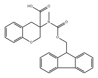 3-((((9H-fluoren-9-yl)methoxy)carbonyl)(methyl)amino)chromane-3-carboxylic acid,1873498-51-1,结构式