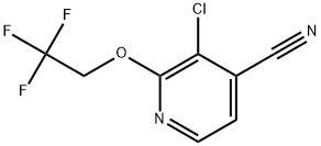 3-Chloro-2-(2,2,2-trifluoroethoxy)-4-pyridinecarbonitrile Structure