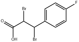 2,3-dibromo-3-(4-fluorophenyl)propanoic acid 结构式