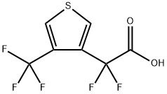 2,2-二氟-2-(4-(三氟甲基)噻吩-3-基)乙酸,1879422-29-3,结构式