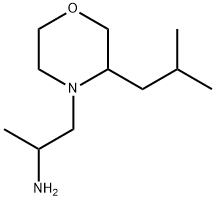 4-Morpholineethanamine, α-methyl-3-(2-methylpropyl)- 化学構造式