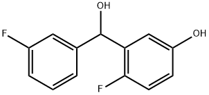 Benzenemethanol, 2-fluoro-α-(3-fluorophenyl)-5-hydroxy- Structure