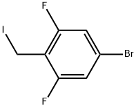 5-Bromo-1,3-difluoro-2-(iodomethyl)benzene 化学構造式