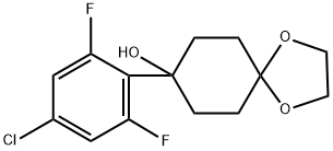 8-(4-chloro-2,6-difluorophenyl)-1,4-dioxaspiro[4.5]decan-8-ol Structure
