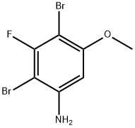 2,4-二溴-3-氟-5-甲氧基苯胺 结构式