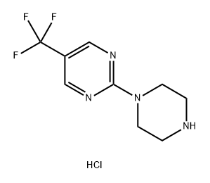 Pyrimidine, 2-(1-piperazinyl)-5-(trifluoromethyl)-, hydrochloride (1:1) 化学構造式