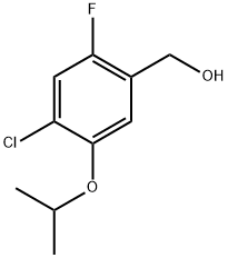 (4-Chloro-2-fluoro-5-isopropoxyphenyl)methanol 结构式