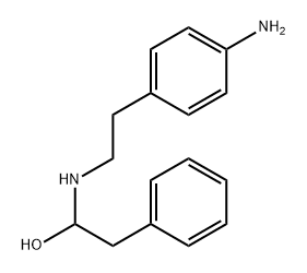 Benzeneethanol, α-[[2-(4-aminophenyl)ethyl]amino]- Structure