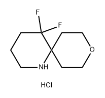 5,5-difluoro-9-oxa-1-azaspiro[5.5]undecane hydrochloride Structure