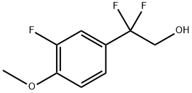 2,2-difluoro-2-(3-fluoro-4-methoxyphenyl)ethan-1 -ol Structure