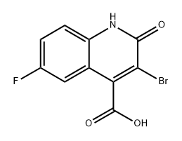 3-Bromo-6-fluoro-2-oxo-1,2-dihydroquinoline-4-carboxylic acid Structure