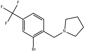 1-[[2-Bromo-4-(trifluoromethyl)phenyl]methyl]pyrrolidine Structure