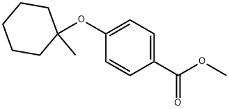 Methyl 4-[(1-methylcyclohexyl)oxy]benzoate 化学構造式