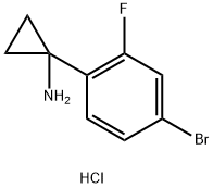 Cyclopropanamine, 1-(4-bromo-2-fluorophenyl)-, hydrochloride (1:1) Struktur