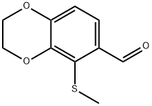 5-(Methylthio)-2,3-dihydrobenzo[b][1,4]dioxine-6-carbaldehyde Structure