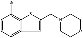 4-[(7-Bromobenzo[b]thien-2-yl)methyl]morpholine 结构式