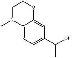 1-(4-methyl-3,4-dihydro-2H-benzo[b][1,4]oxazin-7-yl)ethan-1-ol 化学構造式