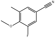 3-fluoro-4-methoxy-5-methylbenzonitrile Structure