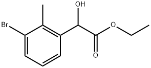 Ethyl 3-bromo-α-hydroxy-2-methylbenzeneacetate 化学構造式