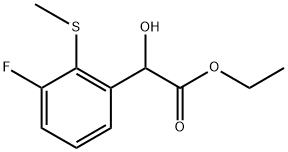 Ethyl 3-fluoro-α-hydroxy-2-(methylthio)benzeneacetate Structure