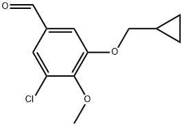 3-Chloro-5-(cyclopropylmethoxy)-4-methoxybenzaldehyde Structure