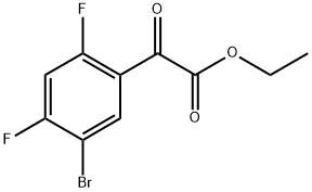 ethyl 2-(5-bromo-2,4-difluorophenyl)-2-oxoacetate Struktur