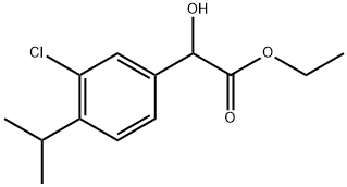 Ethyl 3-chloro-α-hydroxy-4-(1-methylethyl)benzeneacetate 结构式