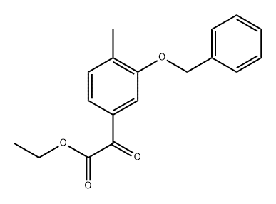 ethyl 2-(3-(benzyloxy)-4-methylphenyl)-2-oxoacetate Struktur