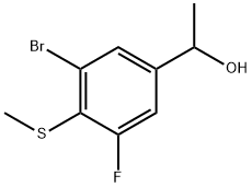 3-Bromo-5-fluoro-α-methyl-4-(methylthio)benzenemethanol,1892274-02-0,结构式